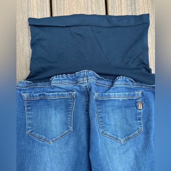 1822 Denim Maternity jeans size 28 full length skinny jean with full belly band - Picture 5 of 6